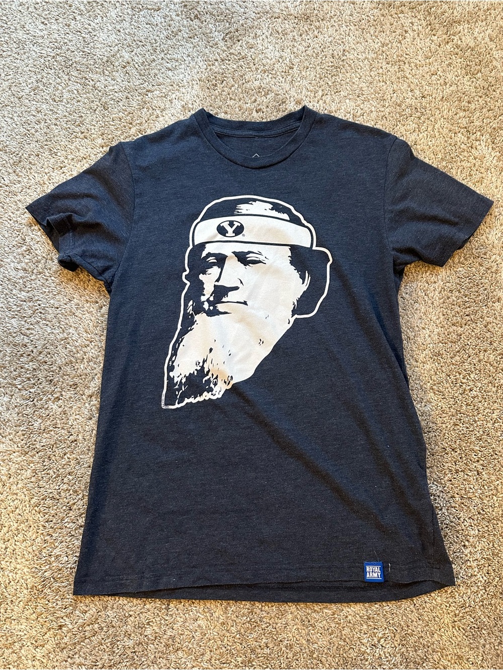 Men's Navy Short-Sleeve BYU Brigham Young Graphic Tee